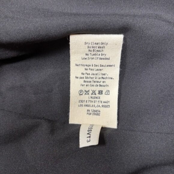 L'AGENCE Womens Black Velvet Blazer Size 4 Silk Blend Going Out Holiday *altered - Picture 14 of 16